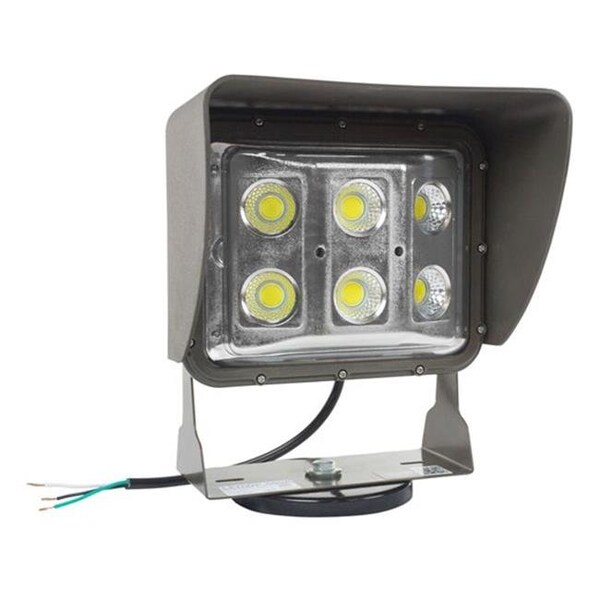 Larson Electronics LEDWP-600E-M Magnetic Mount 60 watt Low Profile LED Wall Pack Light with Glare Shield; Wide Flood Beam
